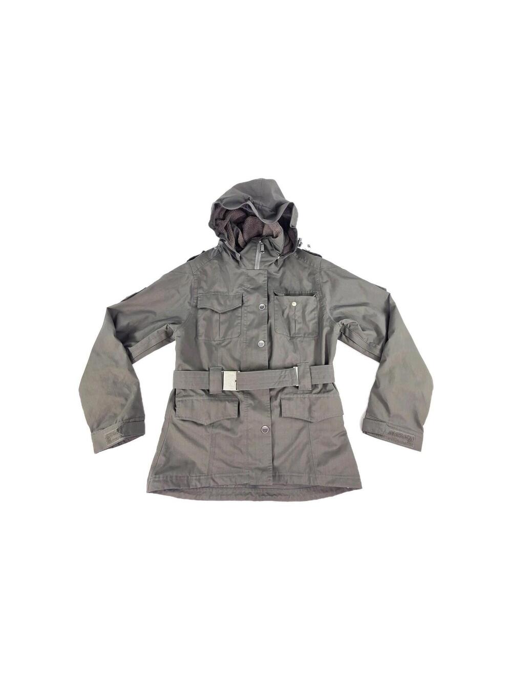 Holden Gray rain ski jacket Size M Womens hoody belt Snowboard Coat